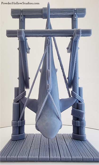 Skull Dice - White Resin with Black Skull Design